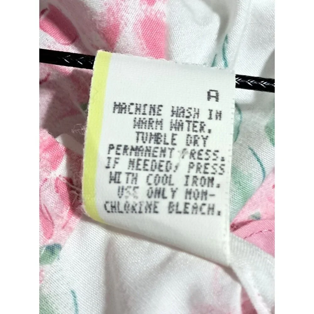 Vintage Baby Togs Embroidered Floral‎ Romper 3-6 Months Pink & White Ruffle